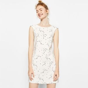 Zara white constellation dress, M